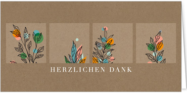2025 Glückwunschkarten (Grusskarten)  - Programm 2025 | Motiv: Dankesquartett - Artikel Nummer 1155-808