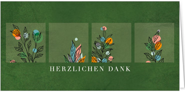 2025 Glückwunschkarten (Grusskarten)  - Programm 2025 | Motiv: Dankesquartett - Artikel Nummer 1155-809