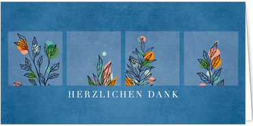 2025 Glückwunschkarten (Grusskarten)  - Programm 2025 | Motiv: Dankesquartett - Artikel Nummer 1155-810