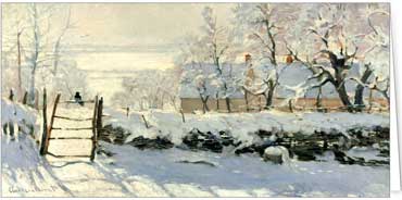 2024 Neujahrskarten für Firmen | Motiv: Claude Monet - The Magpie - Artikel Nummer 11578-10
