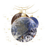 Weihnachtskarten-Dekore