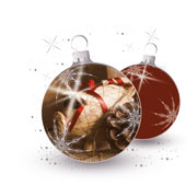 Weihnachtskarten-Dekore