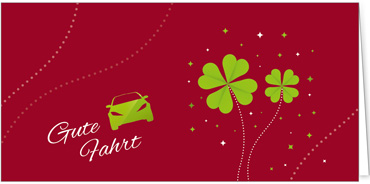 2025 Glückwunschkarten (Grusskarten) für die KFZ Branche - Programm 2025 | Motiv: KFZ-Glück - Artikel Nummer 1160-805