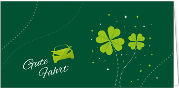 2025 Glückwunschkarten (Grusskarten) für die KFZ Branche - Programm 2025 | Motiv: KFZ-Glück - Artikel Nummer 1160-806