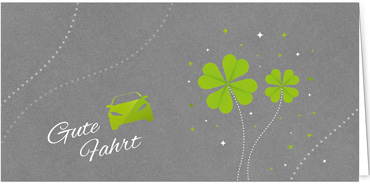 2025 Glückwunschkarten (Grusskarten) für die KFZ Branche - Programm 2025 | Motiv: KFZ-Glück - Artikel Nummer 1160-807