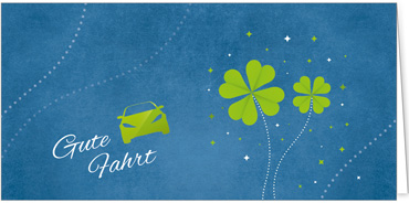 2025 Glückwunschkarten (Grusskarten) für die KFZ Branche - Programm 2025 | Motiv: KFZ-Glück - Artikel Nummer 1160-810