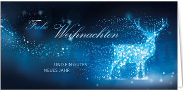 2025 für Firmen | Kategorie Blaue Impressionen | Motiv: Rentierzauber - Artikel Nummer 11612