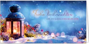 2025 für Firmen | Kategorie Weihnachtliche  Fotoimpressionen | Motiv: Laterne mit Tannenzapfen - Artikel Nummer 11652