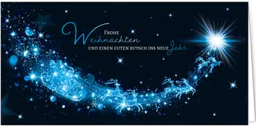 2025 für Firmen | Kategorie Blaue Impressionen | Motiv: Blauer Schlittenschwung - Artikel Nummer 11658