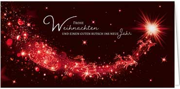 2025 für Firmen | Kategorie Rote Impressionen | Motiv: Roter Schlittenschwung - Artikel Nummer 11661