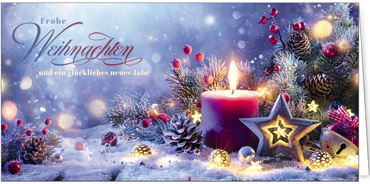 2025 für Firmen | Kategorie Weihnachtliche  Fotoimpressionen | Motiv: Lichtermeer im Schnee - Artikel Nummer 11678