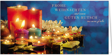 2025 für Firmen | Kategorie Weihnachtliche  Fotoimpressionen | Motiv: Buntes Kerzenmeer - Artikel Nummer 11680