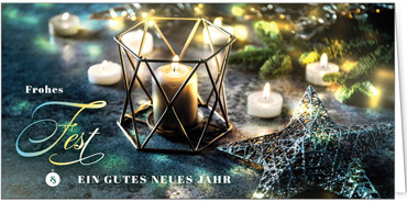 2025 für Firmen | Kategorie Weihnachtliche  Fotoimpressionen | Motiv: Verzauberte Kerze - Artikel Nummer 11683