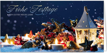 2025 für Firmen | Kategorie Blaue Impressionen | Motiv: Verzauberte Laterne - Artikel Nummer 11694