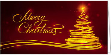 2025 für Firmen | Kategorie Rote Impressionen | Motiv: Goldene Baumschleife - Artikel Nummer 11697