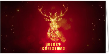 2025 für Firmen | Kategorie Rote Impressionen | Motiv: Rentier aus Sternen - Artikel Nummer 11698