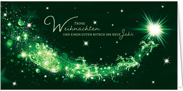 2025 für Firmen | Kategorie Grüne Impressionen | Motiv: Grüner Schlittenschwung - Artikel Nummer 11699