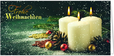 2025 für Firmen | Kategorie Grüne Impressionen | Motiv: Kerzenlichter in Grün - Artikel Nummer 11701