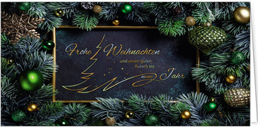 2025 für Firmen | Kategorie Grüne Impressionen | Motiv: Tannenwünsche in Grün - Artikel Nummer 11702