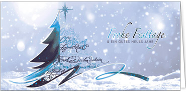 2025  | Motiv: Kunstvoller Baum in Blau - Artikel Nummer 11703