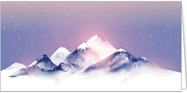 2025 für Firmen | Kategorie - Weihnachts Aquarelle - | Motiv: Bergfunkeln - Artikel Nummer 11704