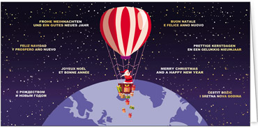 2025 für Firmen | Kategorie Internationale Weihnachtsgrüße | Motiv: Ballongrüße - Artikel Nummer 11707