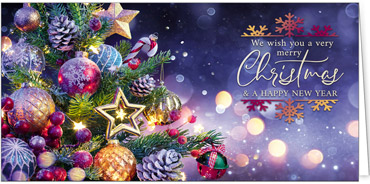 2025 für Firmen | Kategorie Weihnachtliche  Fotoimpressionen | Motiv: Bunter Baumschmuck - Artikel Nummer 11720