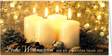 2025 für Firmen | Kategorie Goldene Impressionen | Motiv: Zauberhafter Kerzentraum - Artikel Nummer 11726