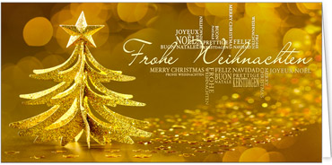 2025 für Firmen | Kategorie Goldene Impressionen | Motiv: Kunstvoller Goldbaum - Artikel Nummer 11728
