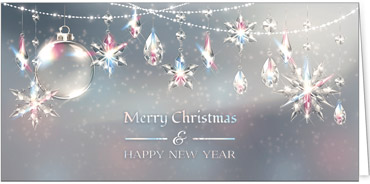 2025 für Firmen | Kategorie Silberne Impressionen | Motiv: Glitzernder Sternschmuck - Artikel Nummer 11732