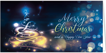 2025 für Firmen | Kategorie Blaue Impressionen | Motiv: Geschwungener Goldbaum - Artikel Nummer 11736