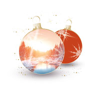 Weihnachtskarten-Dekore