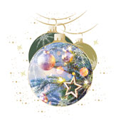 Weihnachtskarten-Dekore