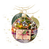 Weihnachtskarten-Dekore