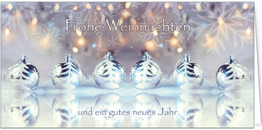 2025 für Firmen | Kategorie Silberne Impressionen | Motiv: Tanzende Silberkugeln - Artikel Nummer 11772