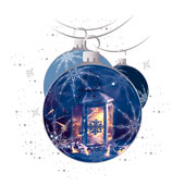 Weihnachtskarten-Dekore