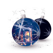 Weihnachtskarten-Dekore