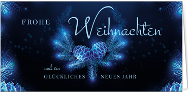 2025 für Firmen | Kategorie Blaue Impressionen | Motiv: Schimmernde Zweige in Blau - Artikel Nummer 11778