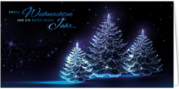 2025 für Firmen | Kategorie Blaue Impressionen | Motiv: Nachtblaue Bäume - Artikel Nummer 11779