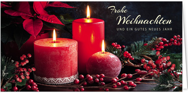 2025 für Firmen | Kategorie Rote Impressionen | Motiv: Schimmernde Weihnachtsbeeren - Artikel Nummer 11782