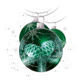 Weihnachtskarten-Dekore