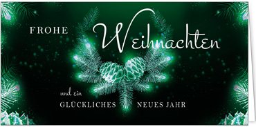 2025 für Firmen | Kategorie Grüne Impressionen | Motiv: Schimmernde Zweige in Grün - Artikel Nummer 11783
