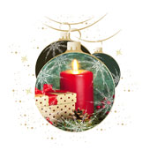 Weihnachtskarten-Dekore