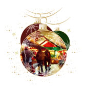 Weihnachtskarten-Dekore