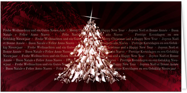 2025 für Firmen | Kategorie Internationale Weihnachtsgrüße | Motiv: Internationaler Glasbaum - Artikel Nummer 11789