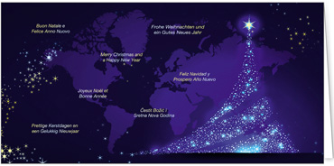2025 für Firmen | Kategorie Internationale Weihnachtsgrüße | Motiv: Sternenbaum International - Artikel Nummer 11790