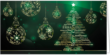 2025 für Firmen | Kategorie Internationale Weihnachtsgrüße | Motiv: Internationaler Weihnachtsbaum - Artikel Nummer 11792
