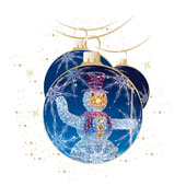 Weihnachtskarten-Dekore