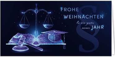 2025 für Firmen | Kategorie Steuerberater und Rechtsanwälte | Motiv: Strahlendes Recht - Artikel Nummer 11797