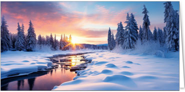 2025 Kategorie Winterlandschaften | Motiv: Weihnachtliche Dämmerung - Artikel Nummer 11805